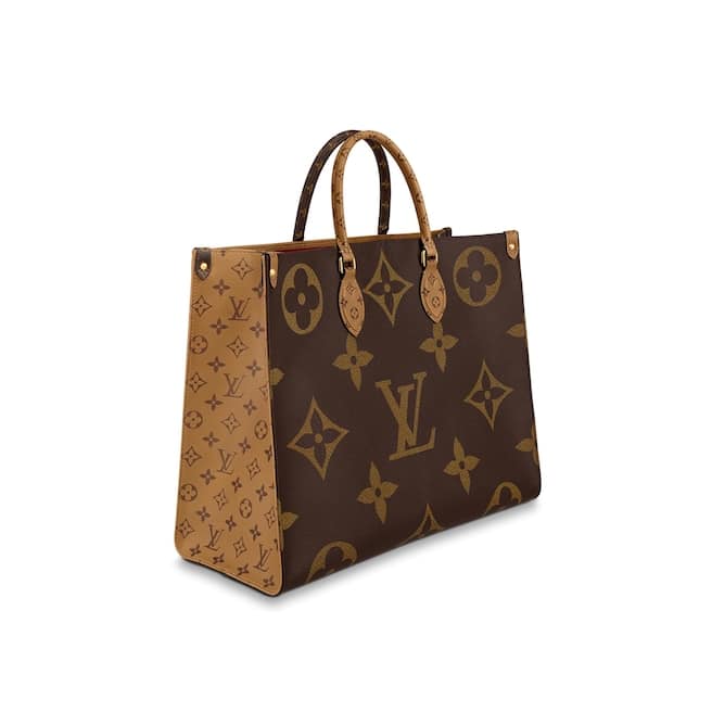 Monogram Reverse on The Go mm Book Tote Bag, Brown, One Size