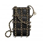 Chanel Black Lambskin Clutch with Chain