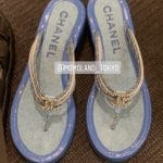 Chanel Blue Coco Beach Sandals