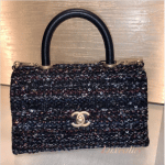 Chanel Blue Tweed/Sequin Coco Handle Bag