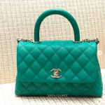 Chanel Green Coco Handle Bag