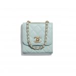 Chanel Light Blue Trendy CC Clutch with Chain Bag
