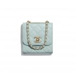 Chanel Light Blue Trendy CC Clutch with Chain Bag