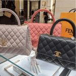 Chanel Lilac/Pink/Black Coco Handle Bags