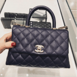 Chanel Navy Blue Coco Handle Bag