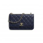 Chanel Navy Blue Trendy CC Wallet on Chain