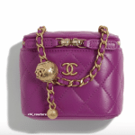 Chanel Purple Pearl Crush Mini Vanity Bag - Cruise 2021