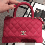 Chanel Red Coco Handle Small Bag