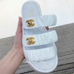 Chanel White Coco Beach Sandals