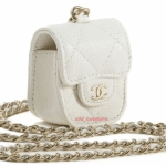 Chanel White Earpod Holder on Chain - Cruise 2021.PNG