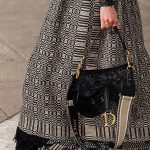 Dior Black Embossed Saddle Bag - Cruise 2021