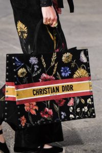Dior Black Multicolor Floral Embroidered Book Tote Bag - Cruise 2021