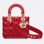 Dior Red Dioramour Lady Dior My ABCDior Bag