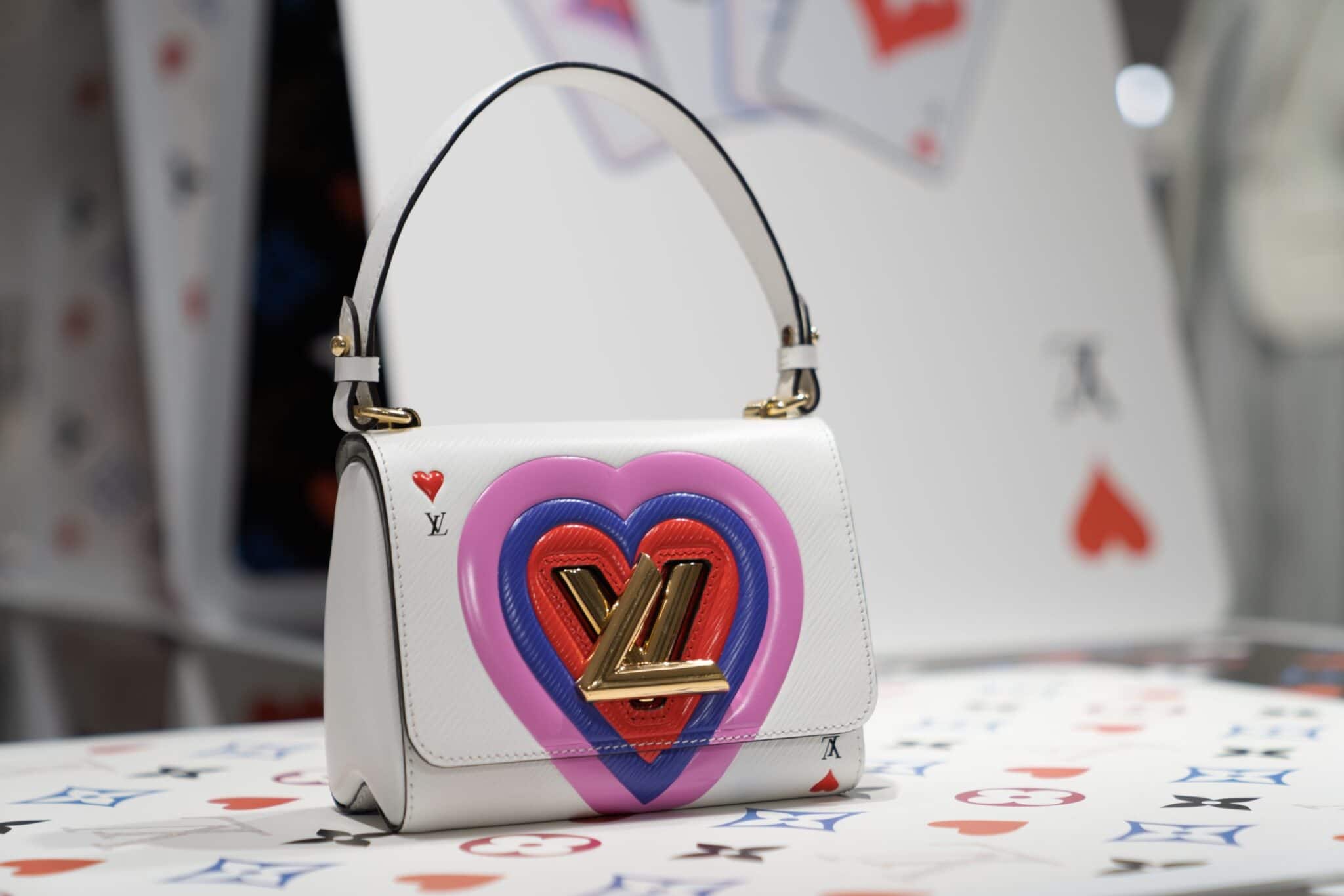 lv game on heart bag