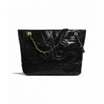 Chanel Black Shiny Aged Calfskin Shopping Bag