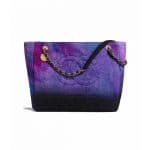 Chanel Purple/Black/Blue Wool Tweed Large Shopping Bag