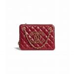 Chanel Red Small Accordion Bag