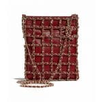 Chanel Red Lambskin and Gold-Tone Metal Small Shopping Bag
