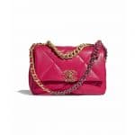Chanel Pink Goatskin Chanel 19 Flap Bag