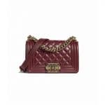 Chanel Burgundy Boy Chanel Small Bag