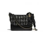 Chanel Black/Silver/Ecru Tweed Gabrielle Hobo Bag