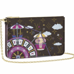 Louis Vuitton Monogram Canvas/Ferris Wheel Christmas Animation Double Zip Bag