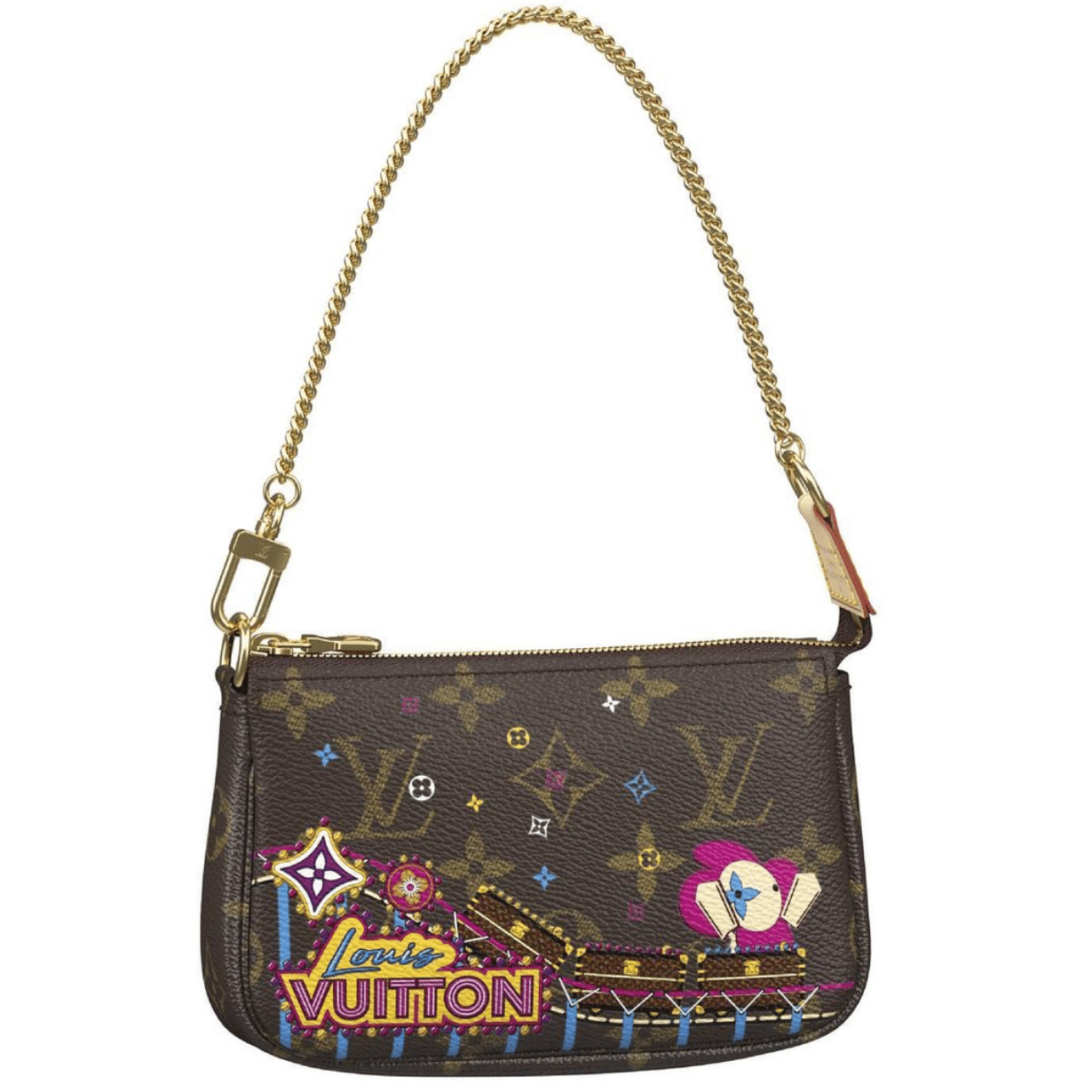 LV LOUIS VUITTON Animation Ferris Wheel Holiday 2020 Double Zip