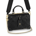 Louis Vuitton Black Monogram Empreinte Petite Malle Souple Bag 2