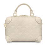 Louis Vuitton Blanc Monogram Empreinte Petite Malle Souple Bag 3