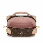 Louis Vuitton Peach Monogram Canvas Petite Malle Souple Bag 3