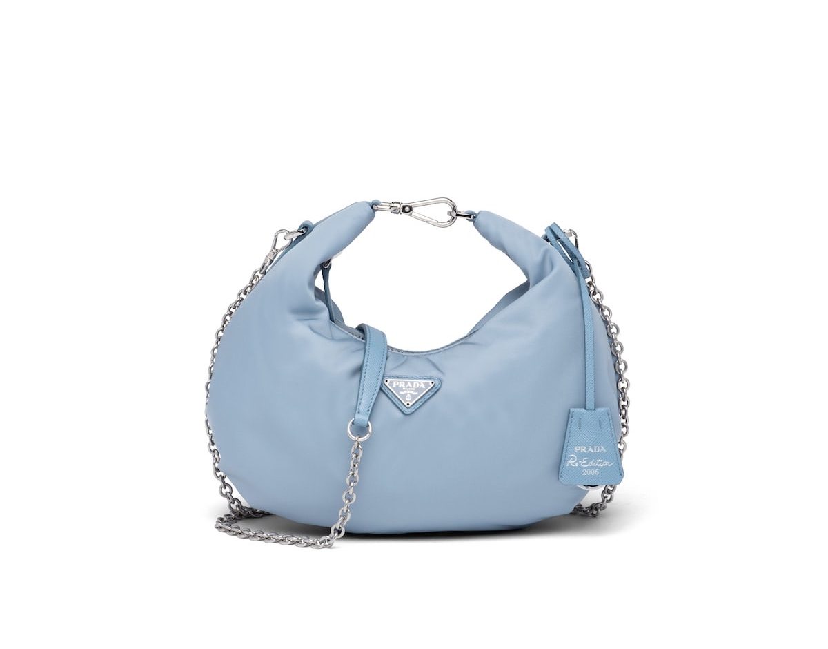 prada blue nylon bag