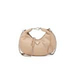 Prada Cameo Beige Nylon Re-Edition 2006 Hobo Bag