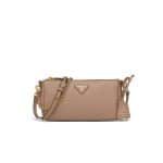 Prada Cameo Beige Saffiano Leather Re-Edition 2000 Mini Shoulder Bag