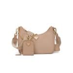 Prada Cameo Beige Saffiano Leather Re-Edition 2005 Shoulder Bag