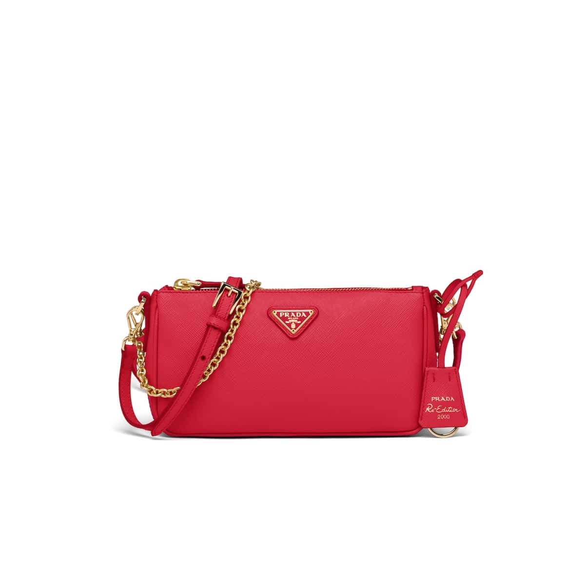 Prada Re-Edition 2005 Saffiano Leather BagFiery Red