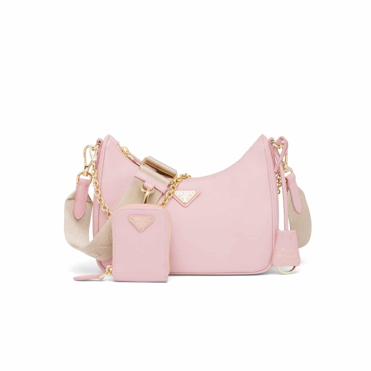 PRADA Re-Edition 2005 Saffiano Leather Bag Rose Pink