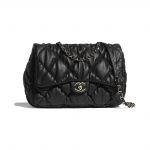 Chanel Black Calfskin Large Flap Bag