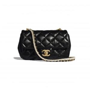 chanel pearl mini flap bag