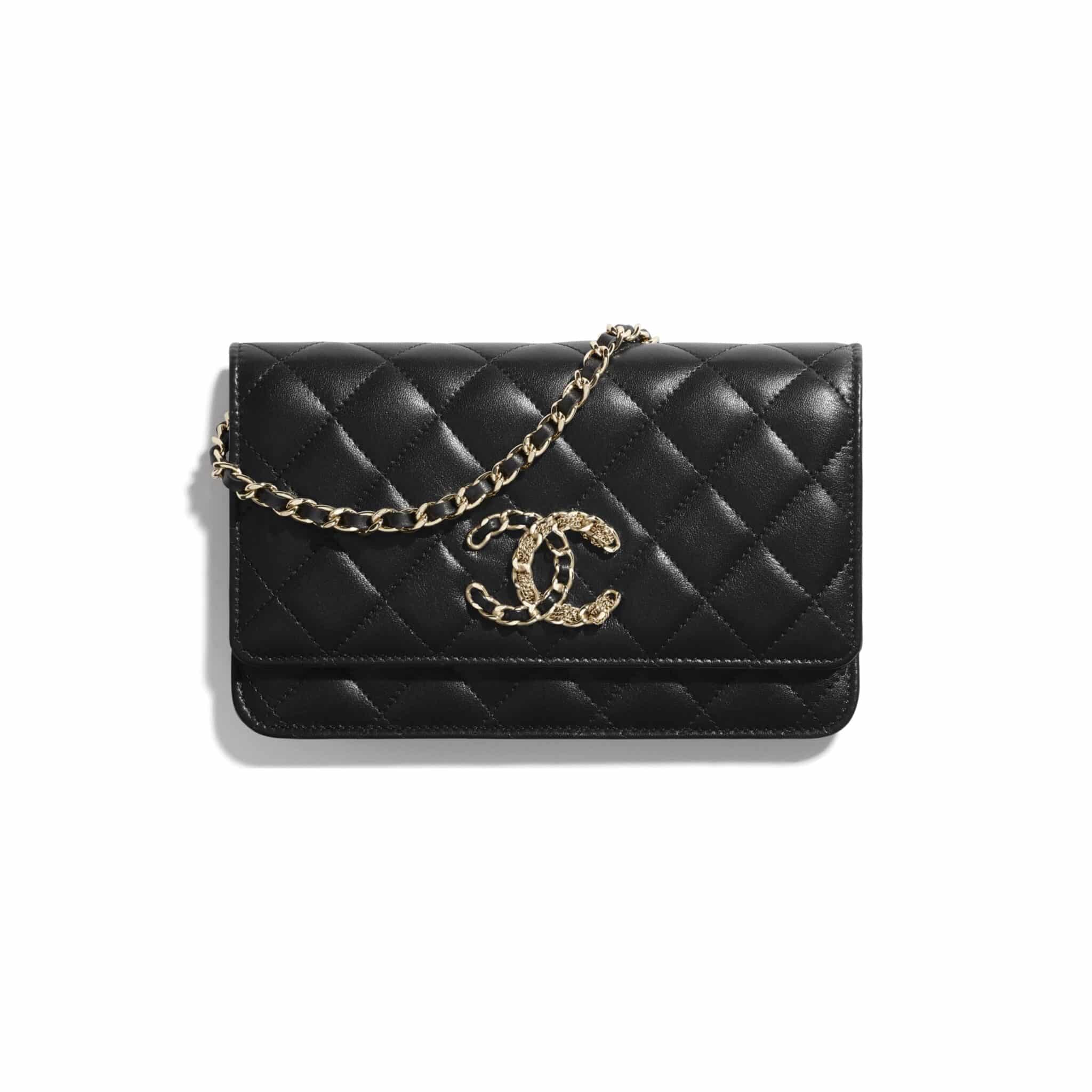 CHANEL 2022-23FW Street Style Plain Leather Small Wallet Logo Card Holders  (AP0214Y01588C3906)