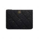 Chanel Black Tweed Chanel 19 Pouch