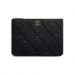 Chanel Black Tweed Chanel 19 Pouch