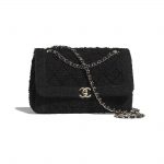 Chanel Black Tweed Flap Bag