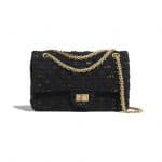 Chanel Black Tweed Reissue 2.55 225 Bag