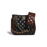 Chanel Black:Brown Strap Into Bucket Bag