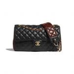 Chanel Black:Brown Strap Into Flap Bag