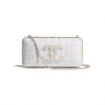 Chanel Ecru Tweed Evening Bag