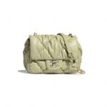 Chanel Green Calfskin Small Flap Bag