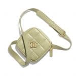 Chanel Green Diamond Belt Coin Purse