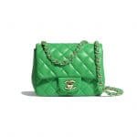 Chanel Green Square Mini Classic Flap Bag