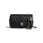 Chanel Navy Blue Pearl Crush Flap Bag